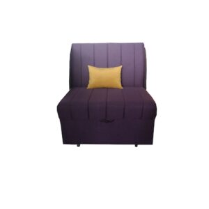 Fotoliu extensibil Smart Living Studio Casa, Suprafata extins 80 x 195 x 50 cm, Material Textil, Cadru de lemn, Violet